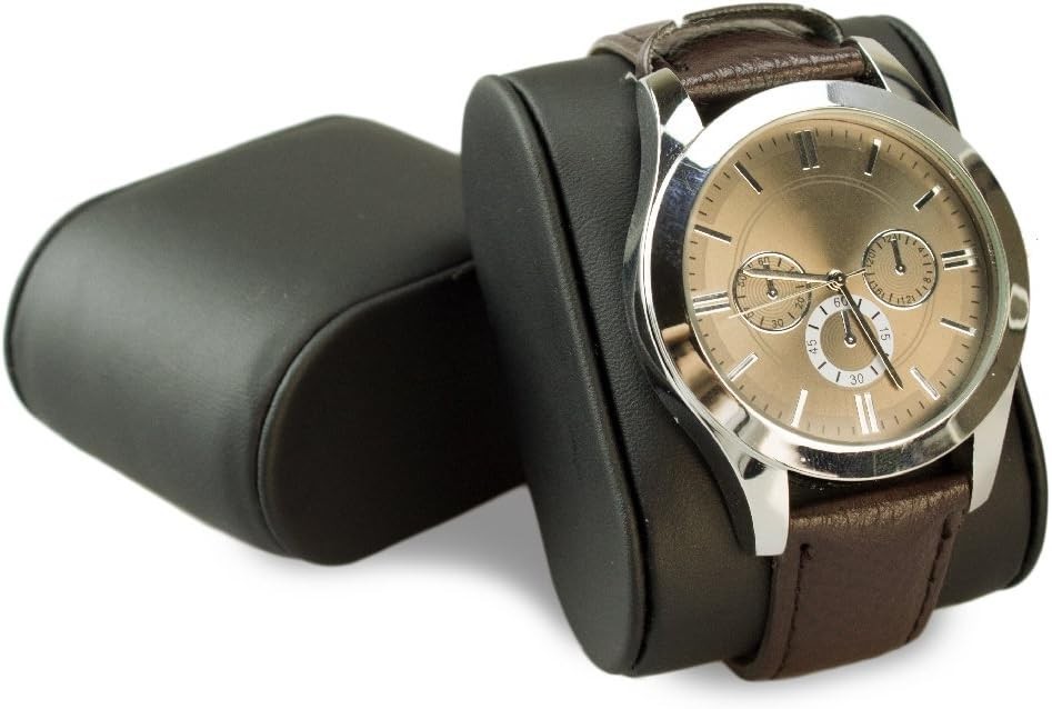 Black Rectangular Watch Case for 12 Timepieces, Luxurious Design and Finish