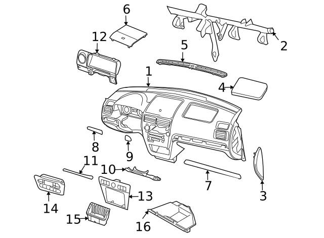 Genuine Ford Panel - Instrument 6H6Z-18978-AA
