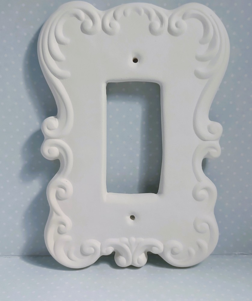 Plug / Switch Plate ~ Ceramic Bisque Ready to Paint