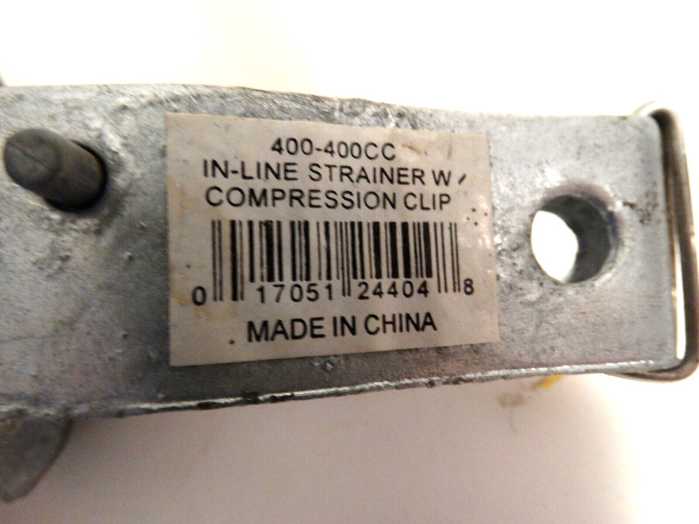 In-Line Strainer With Compression Clip 400-400CC