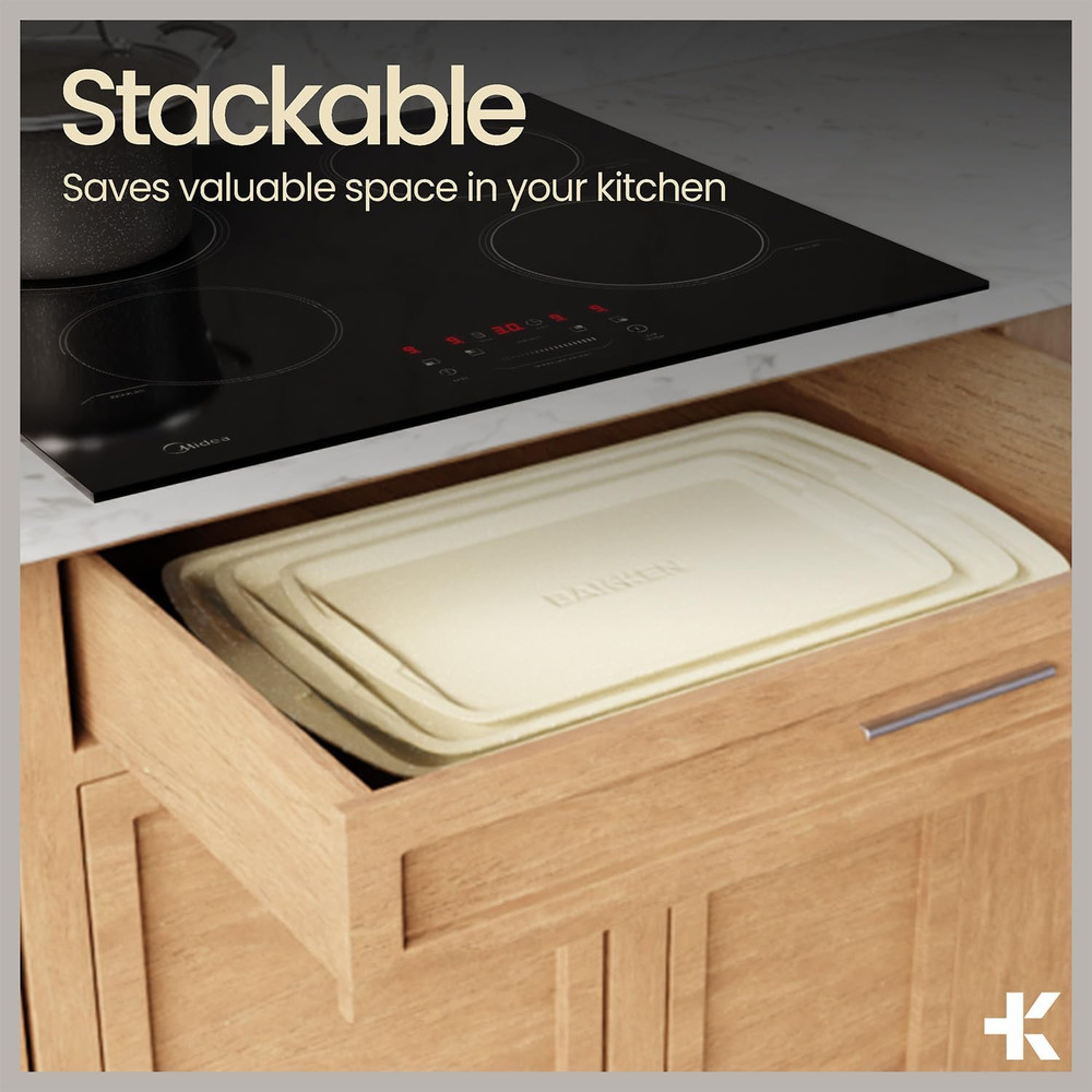 Bakken Swiss - Bakeware Set – 6 Piece – Stackable, Deluxe, Non-Stick Baking Pans