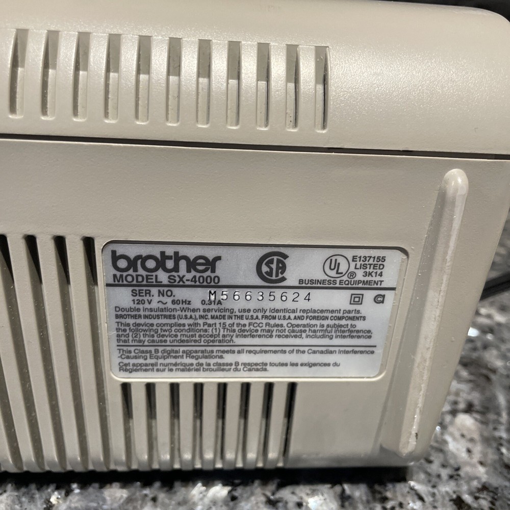 Brother SX-4000 Portable Electronic Typewriter - Needs Ribbon - READ