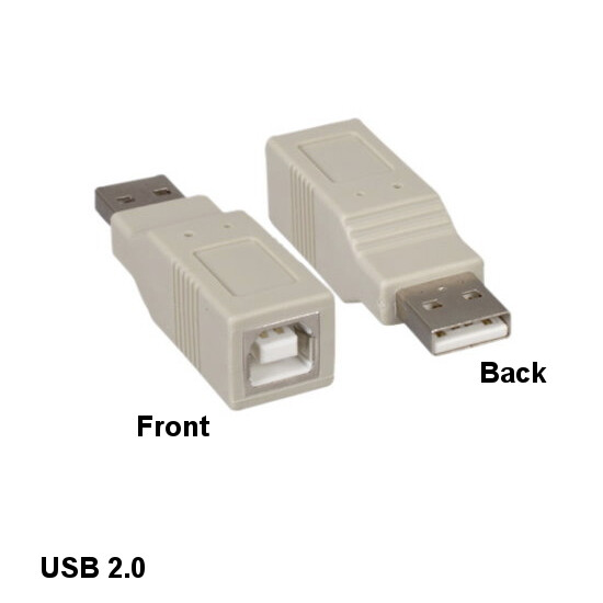 KNTK USB 2.0 Type A Male to Type B Female Adapter for Printer Scanner PC Data