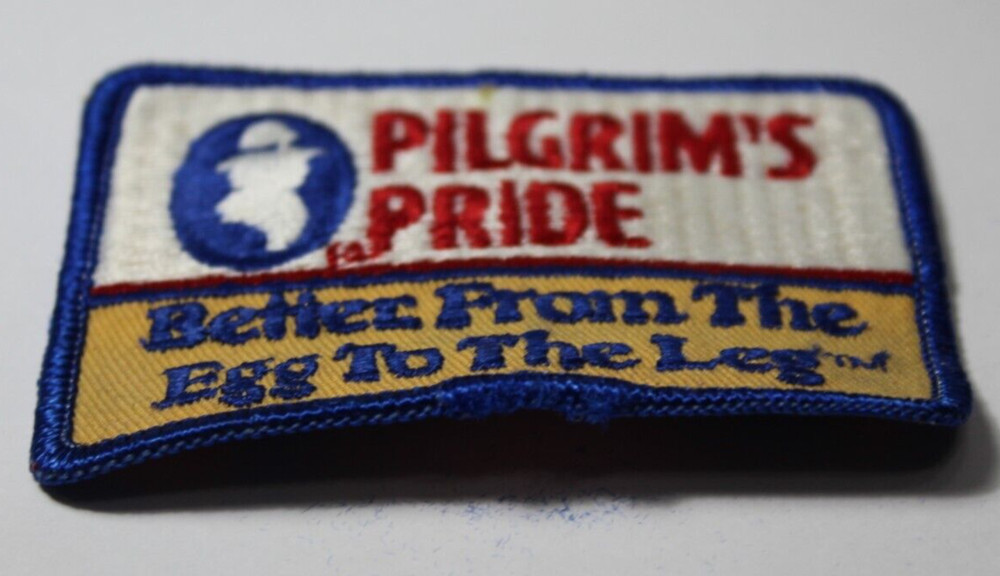 1980s Old Vintage Pilgrim's Pride Patch Chicken Patch Thanksgiving Pilgrim Patch