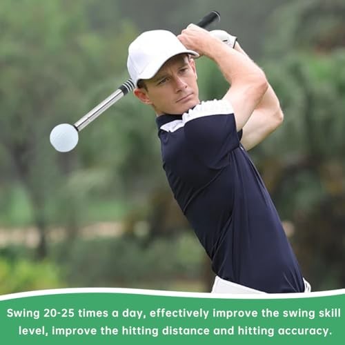 Golf Swing Pro Trainer: Portable Retractable Stick with Click Feedback for