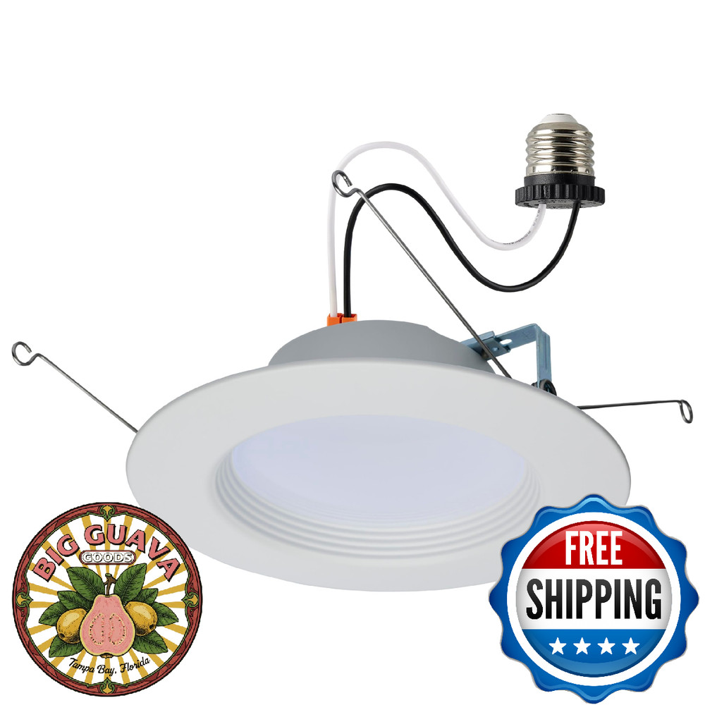 Satco LED Retrofit Downlight, Stepped Baffle, CCT Selectable 27-50K, 5/6 inch