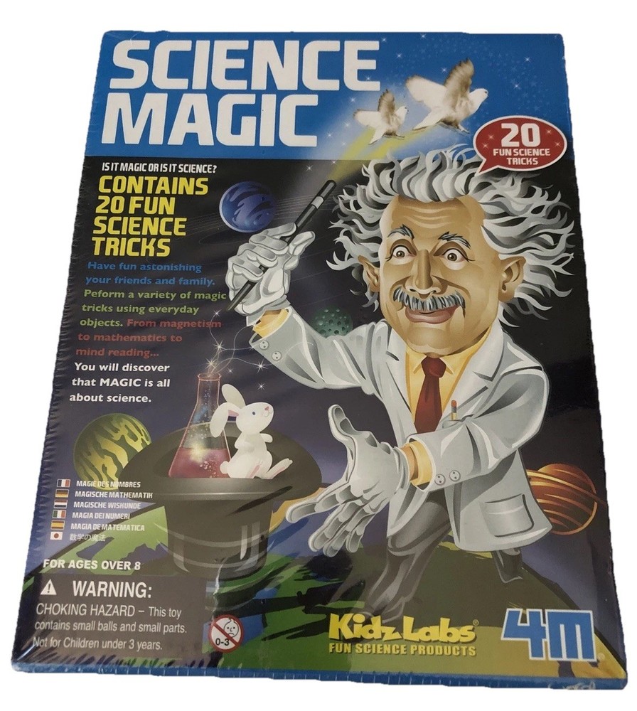 New STEM Science Magic 20 Fun Science Experiments Tricks KidzLabs 4M STEM 8+