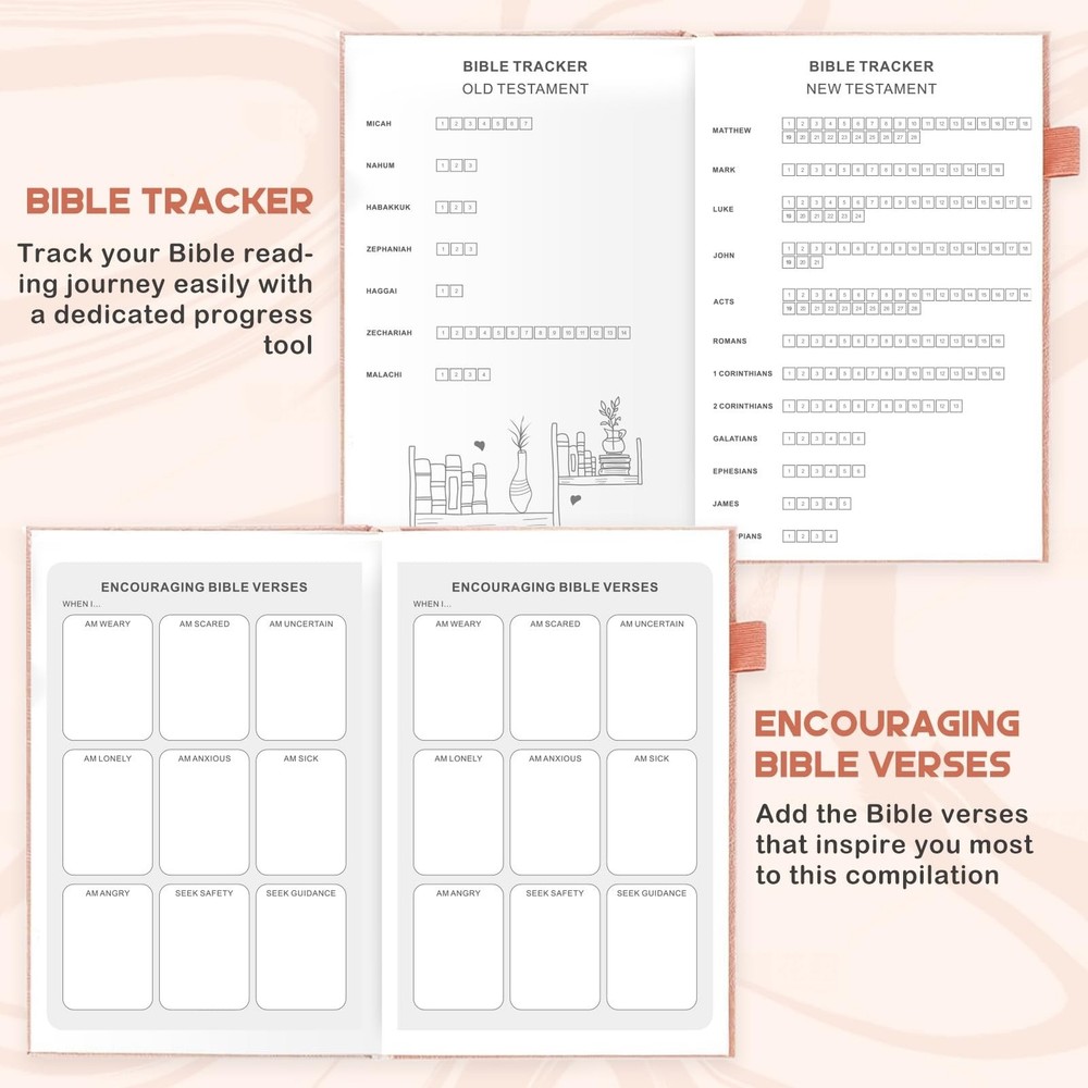 Bible Study Journal - Prayer & Christian Journals with Church Notes Notebook ...