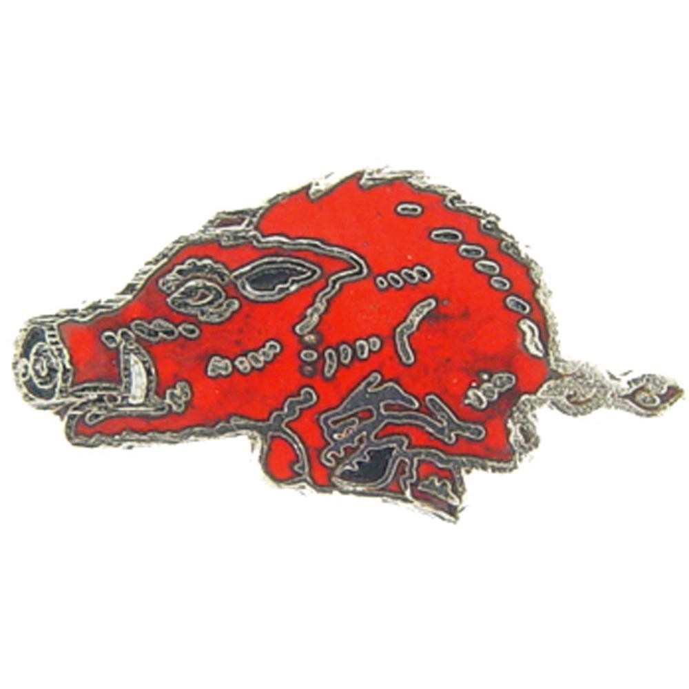 Razorback Boar Pin Red 1"