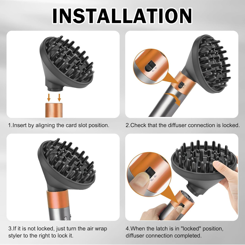Upgraded Diffuser for Dyson Airwrap Attachments, Diffuser Nozzle Converting for