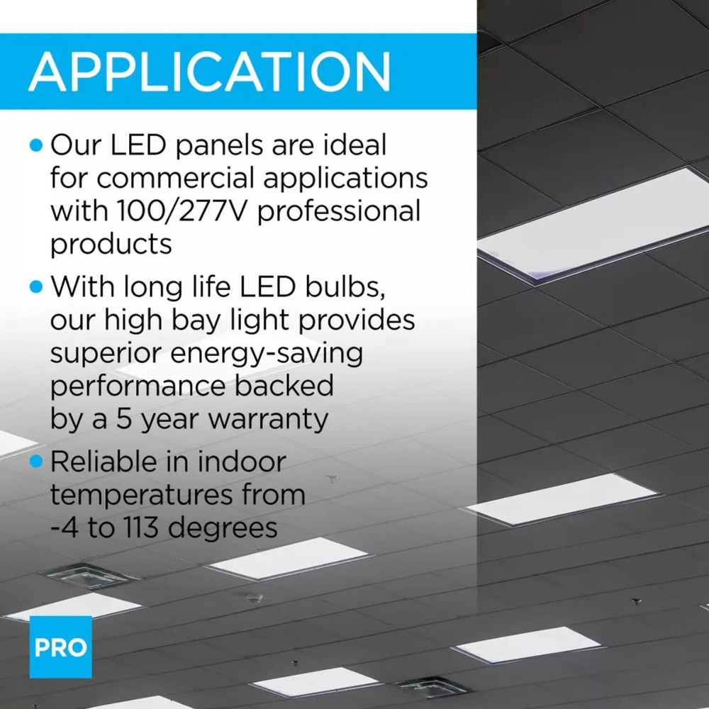 4x2FT LED Flat Panel Troffer Light 75W 7800LM Drop Ceiling Light 5000k,ETL,4Pack