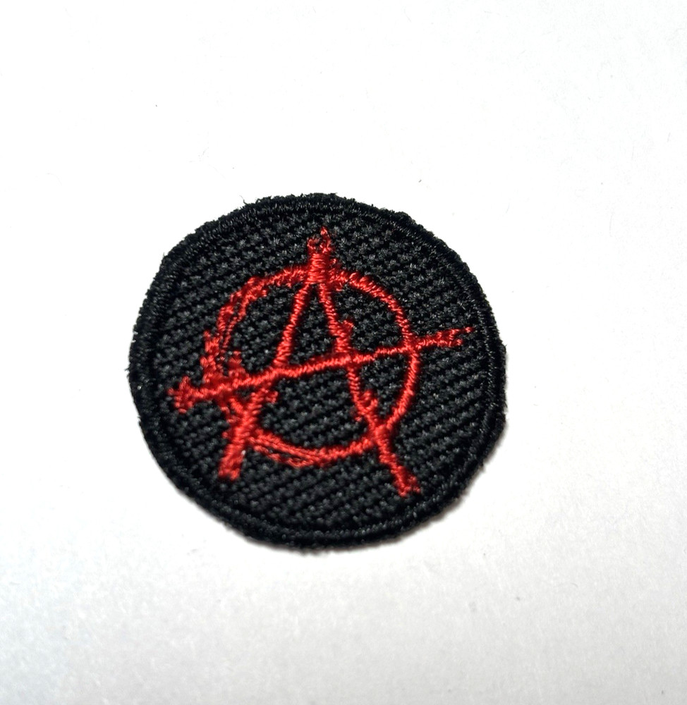Anarchy MINI Iron-On/Sew-On Embroidered Patch Cobweb Patch