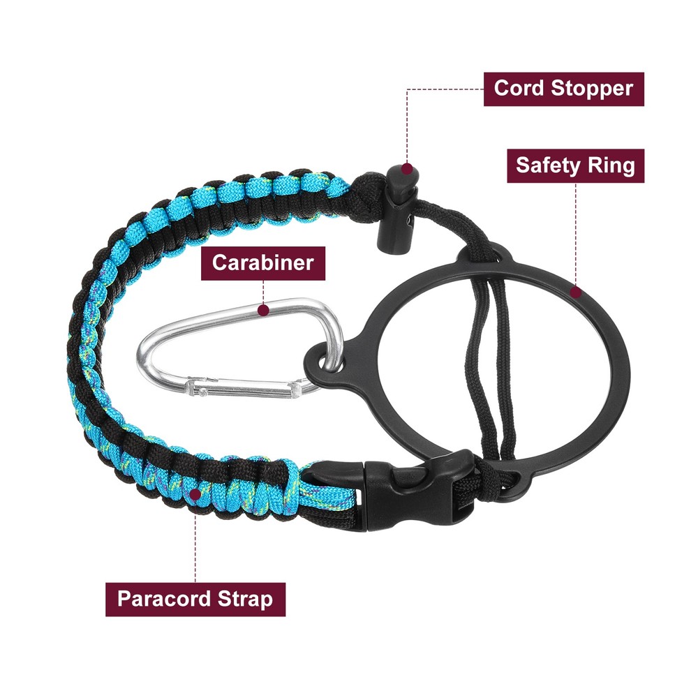 Paracord Handle, Water Bottle Handle Strap, Mint Blue