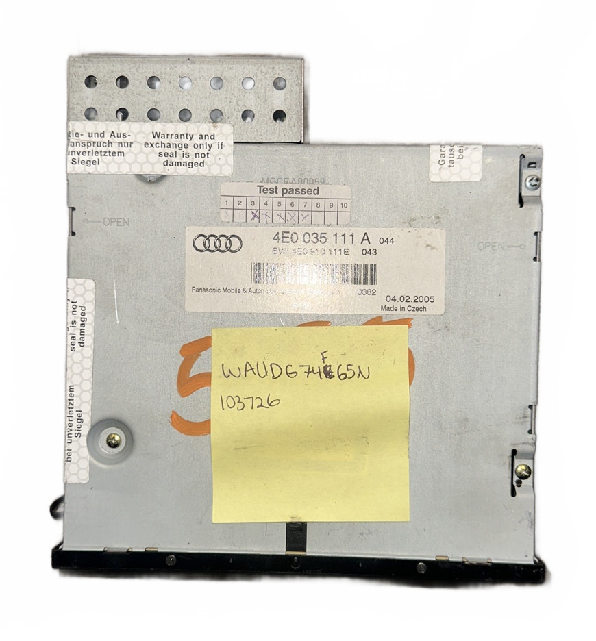 OEM Original Audi 4E0035111A 6-Disc CD Changer for 2003-2008 A8/A8L D3