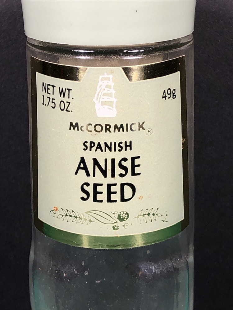 Vintage McCormick | Anise Seed | Spice Jar | Green Lid | Empty