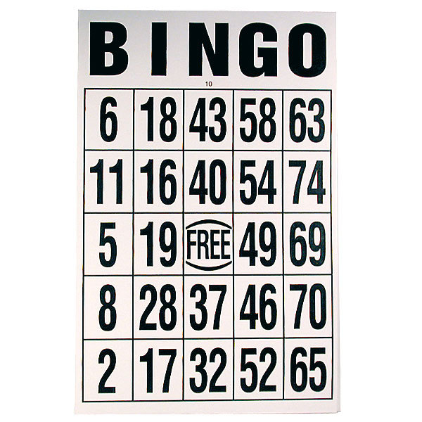 Large Print Laminated Bingo Cards - 11" x 17" Low Vision, Spill Proof