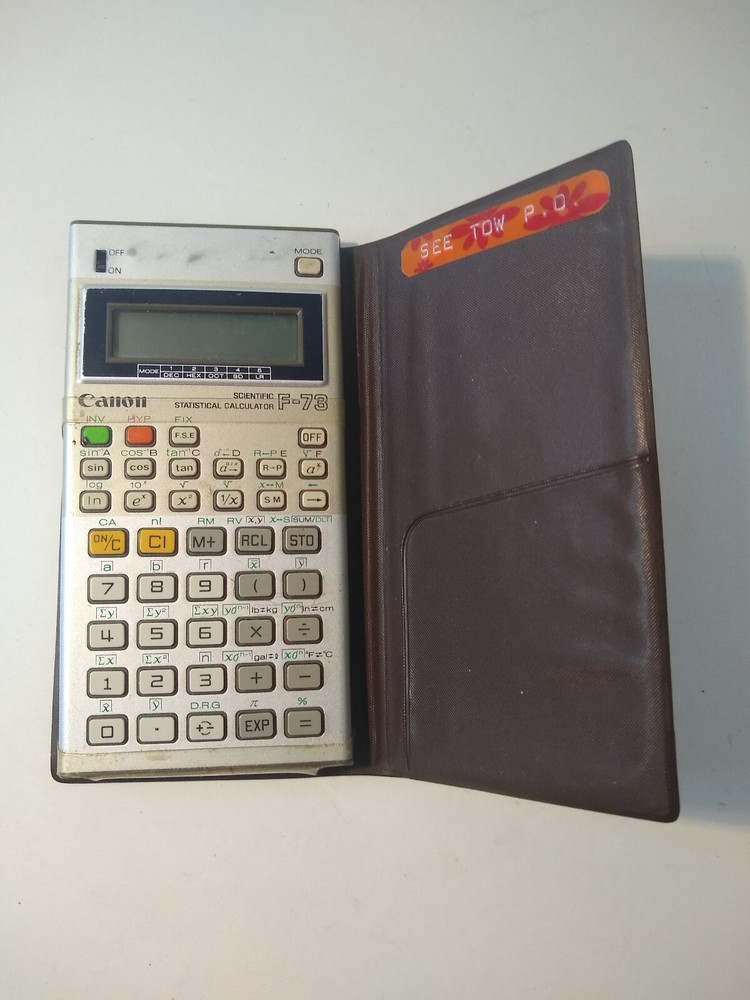 Canon F-73P Handheld Scientific & Statistical Programmable Calculator - Tested