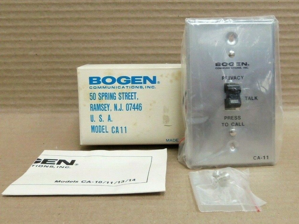 NEW BOGEN COMMUNICATIONS CA11  Silver Three Position Call Button