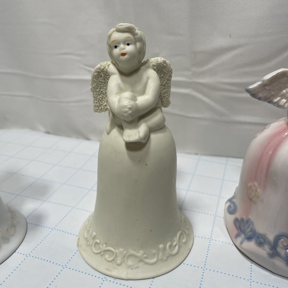 3 Angel Bell Figurines