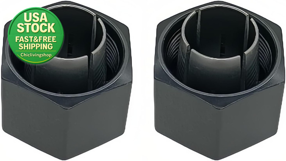 Half Inch 12 7Mm Router Collet Chuck Nut Replacement 2 Pack Self Releasing Tool