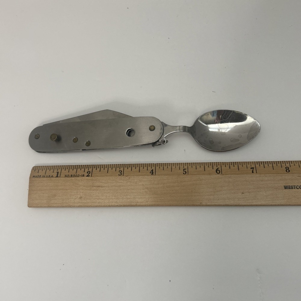 Vintage Folding Camping Backpacking Silverware Set Knife Fork Spoon Openers