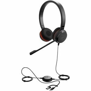 Jabra Evolve 20 Stereo USB Wired Headset Black