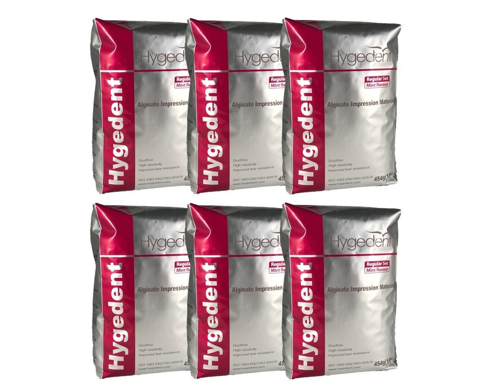 HYGEDENT Regular Set MINT Flavour - Alginate Impression 1 lb (6 pack)