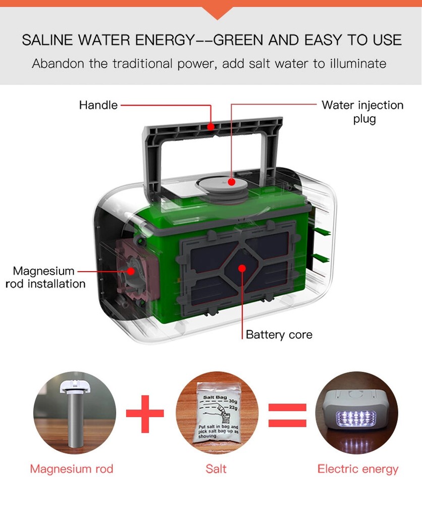 Led Lantern Powered by Salt and Water