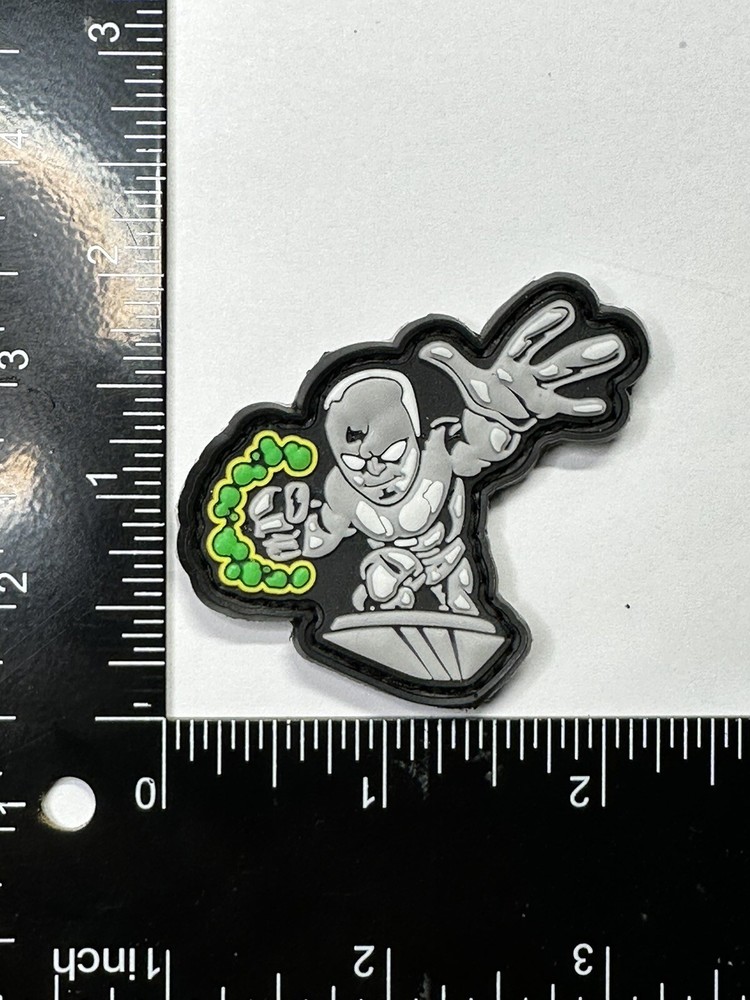 Silver Surfer marvel pvc rubber morale ranger eye patch Edc