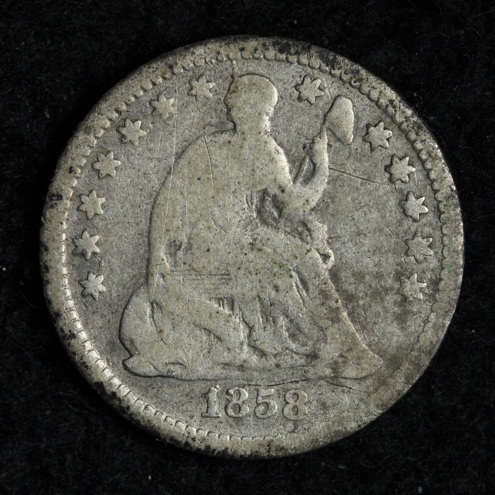 1858-O Seated Liberty Silver Half Dime VG E276 IKCB