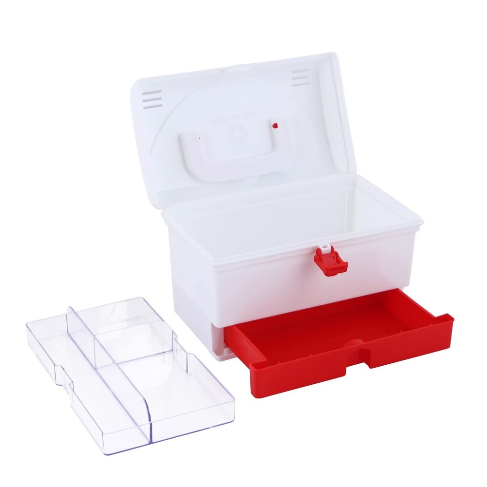 Multi Purpose Large Size Portable Medicine Organizer Storage Plastic Box