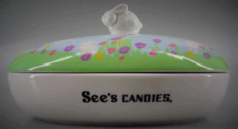 Easter Sees Candy Rabbit Egg Covered Dish