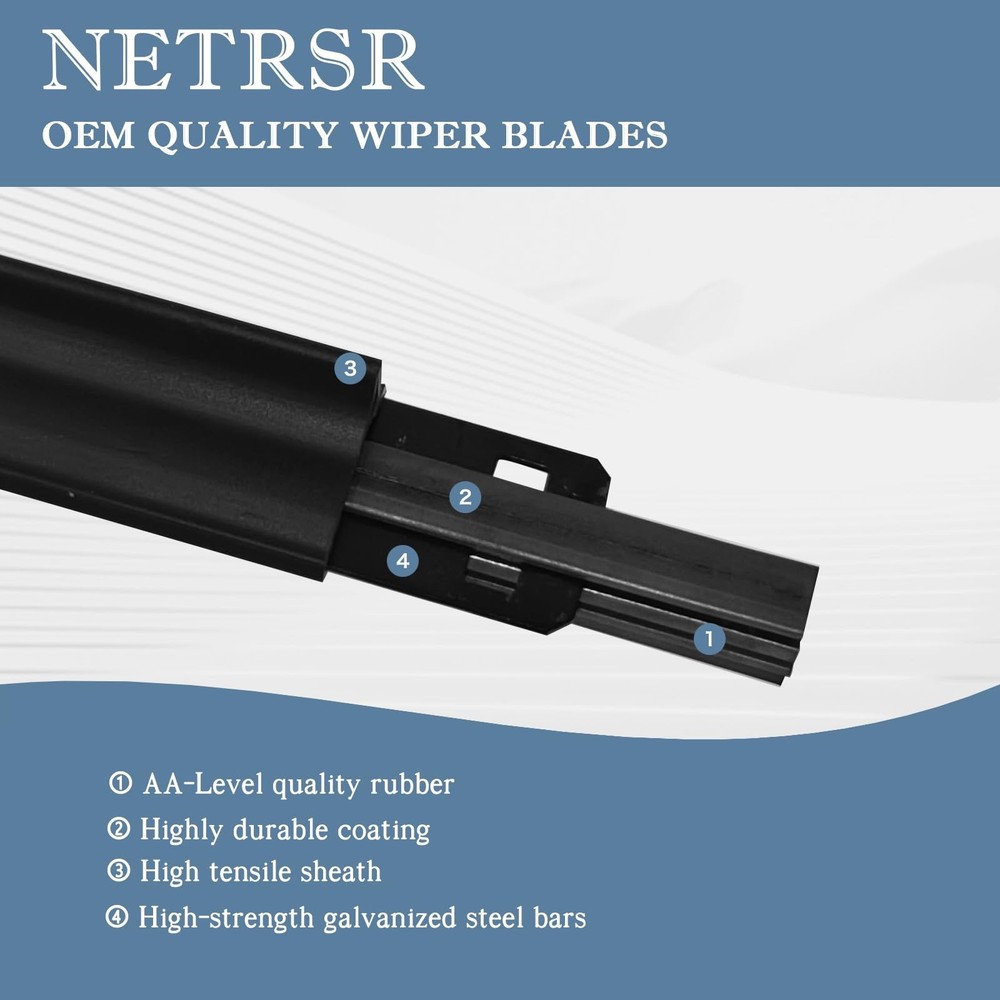 "Windshield Wipers for Nissan Versa 20072011 3 Pack Replacement Blades"