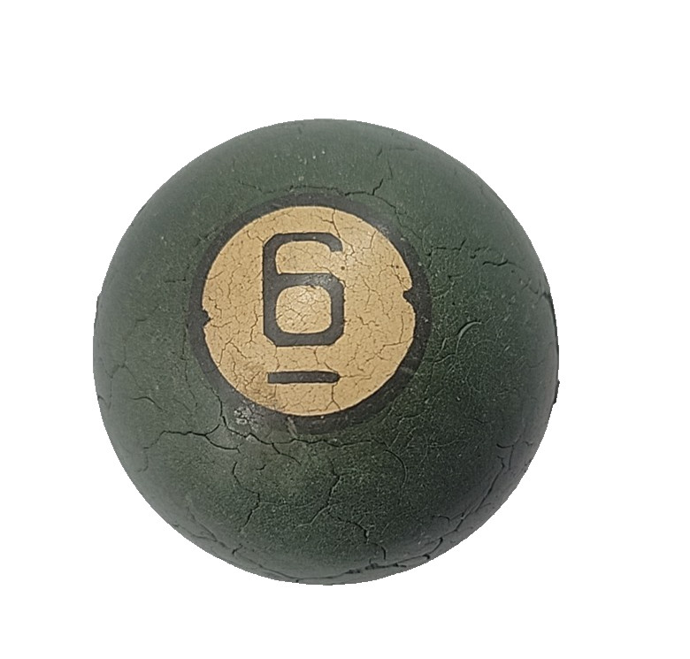 Vintage Clay Billiard Ball #6