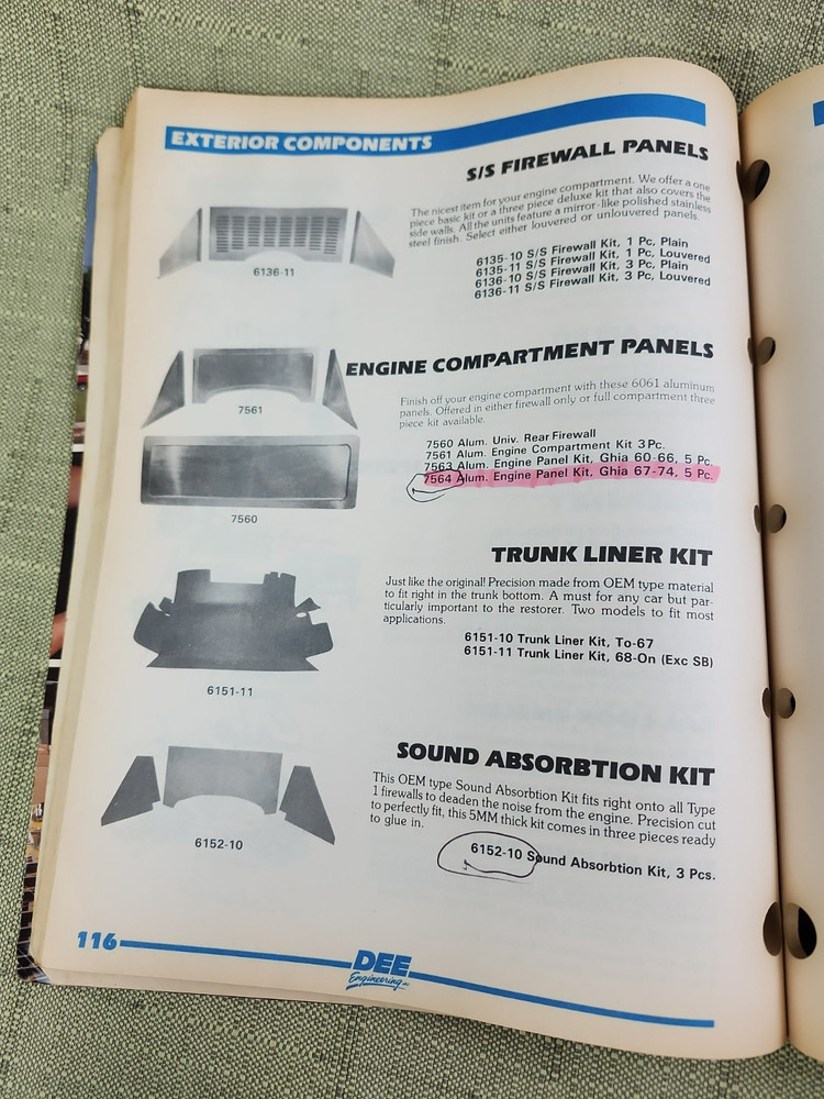 Bugpack Dee Engineering Master Catalog 9591, Parts for Engine, Intake, Exhaust