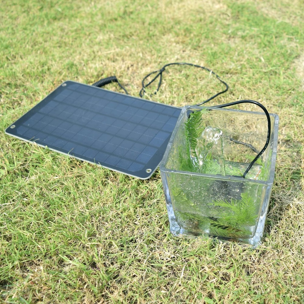 6W Mini USB Solar Panel, IP67 Waterproof Monocrystalline Module DIY Kit with ...