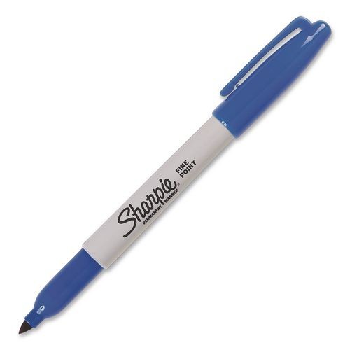 Sharpie Fine Tip Permanent Markers, Fine Tip, Blue, 6/Pack