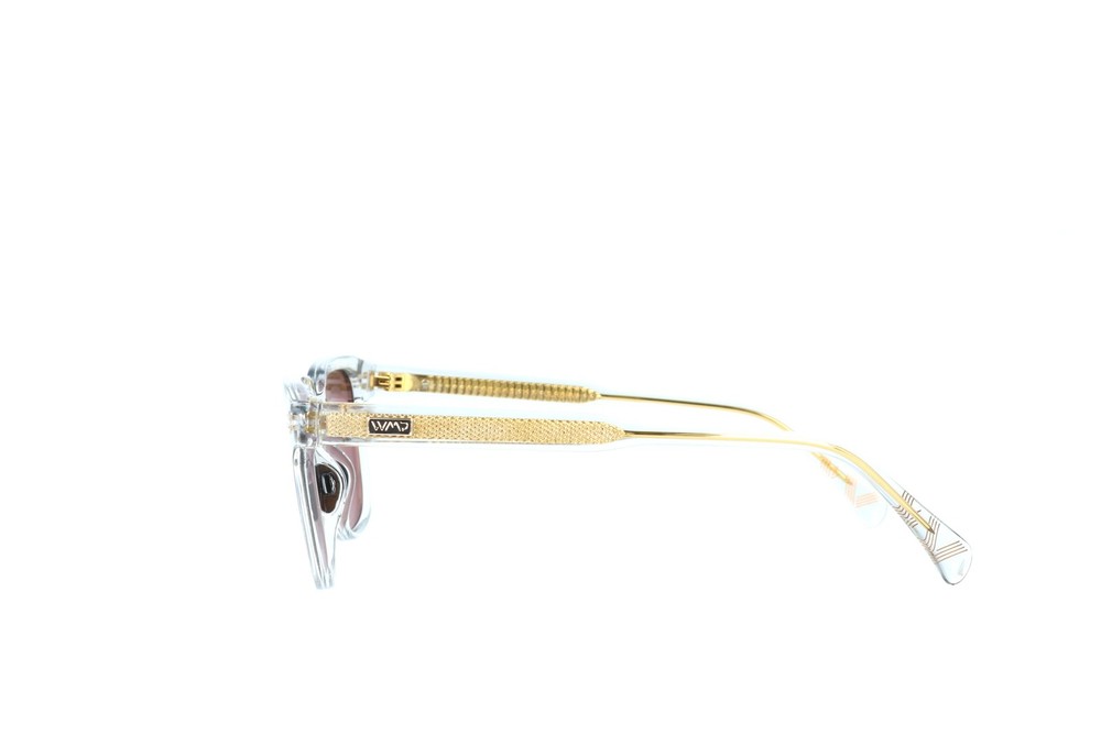 WMP Woods Clear Rectangle Polarized Sunglasses 53-21-151