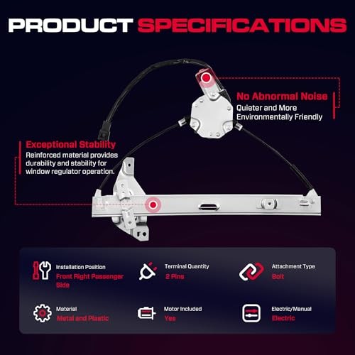 Front Passenger Side Power Window Regulator with Motor (2 Front Passenger (RH)