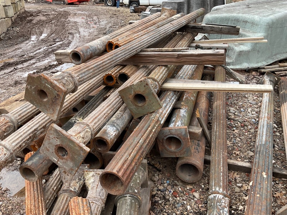 antique iron architectural columns