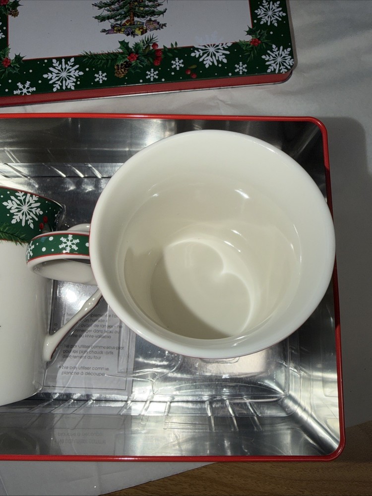 Spode Christmas Tree Coffee Cups, Set of 2