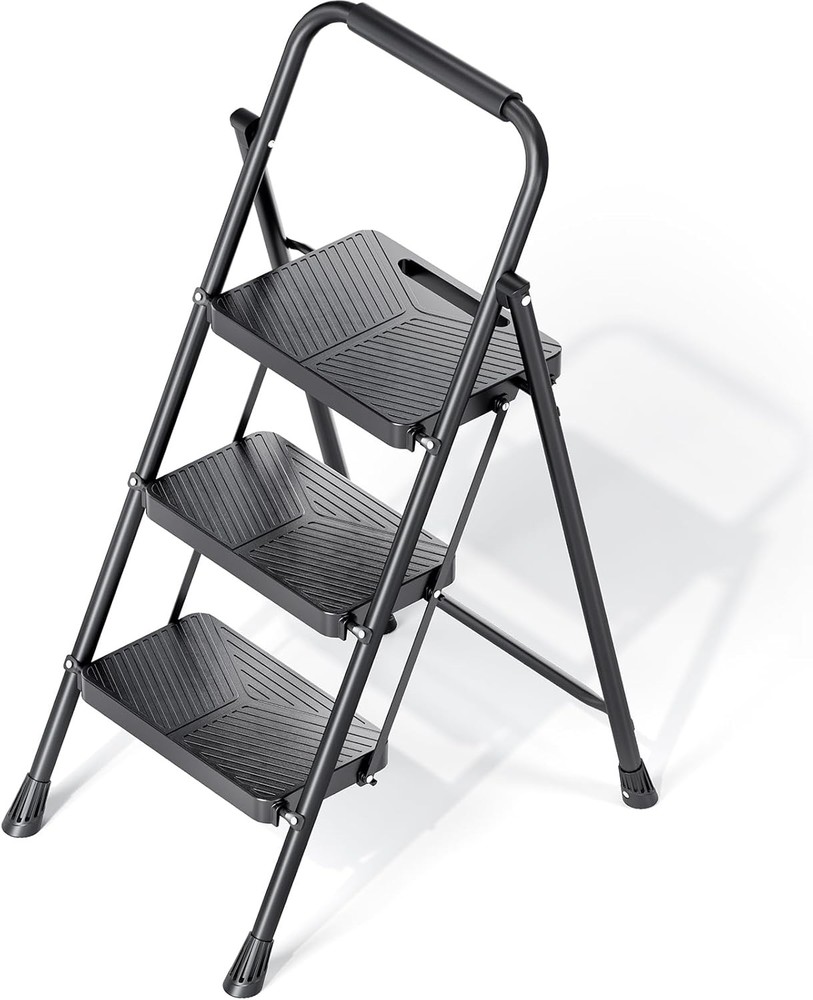 NEW 3 Step Steel Step Stool 500 lbs