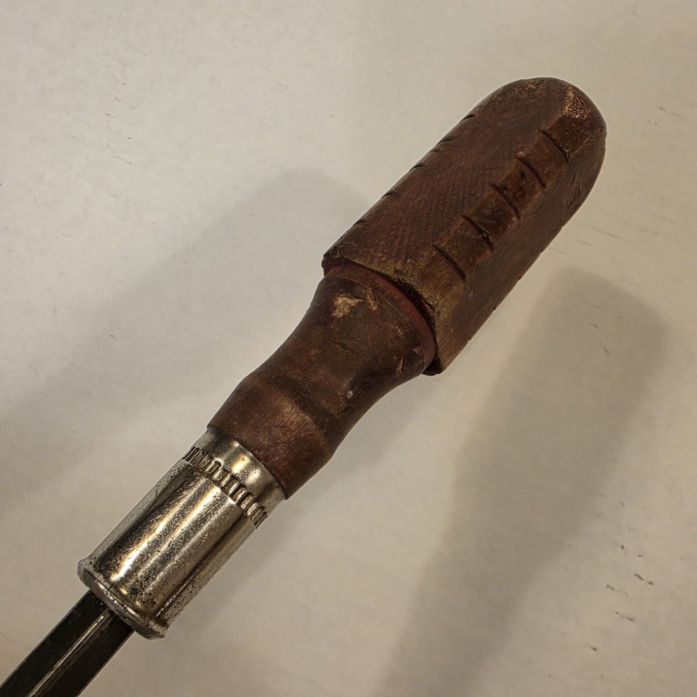 Flat Screwdriver Wood Handle 12"