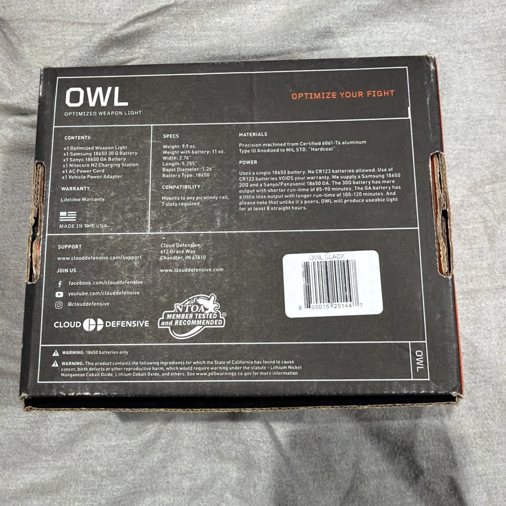 Cloud Defensive OWL Optimized Weapon Black