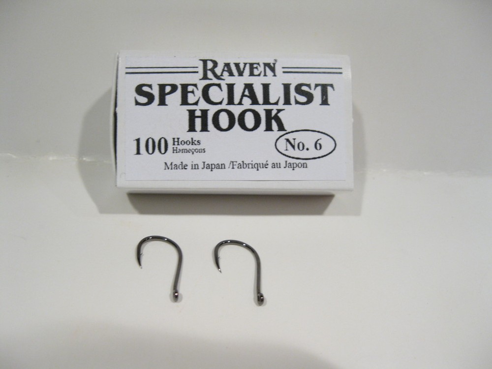 Raven Specialist Hooks # 6, 100 ct Box