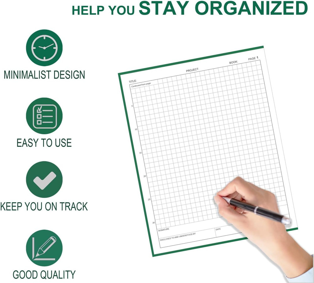 Lab Notebook/Laboratory Notebook - (.25" Grid Format), Laboratory Notebook Quad