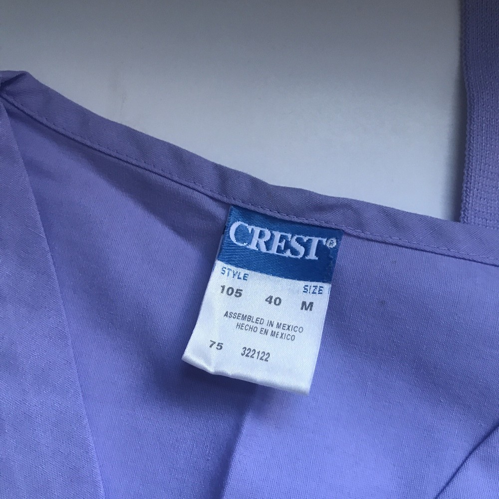 Crest medium purple VGC one pocket drawstring scrub set