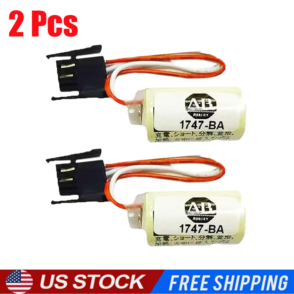 2 Pack Brand New Allen Bradley 1747-BA, B9650T  PLC Battery,