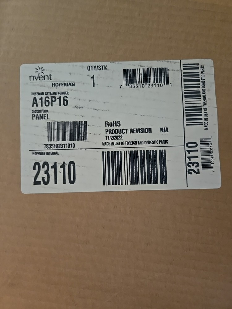 Hoffman AP16x16 13”x13” Panel