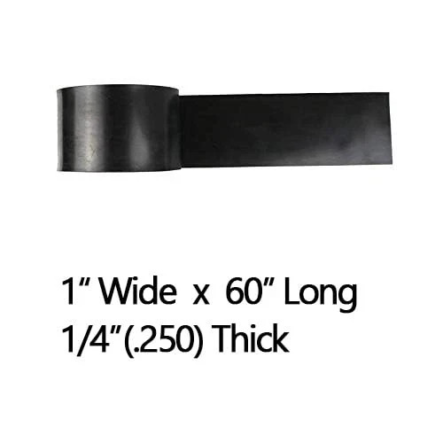 Solid Rubber Strip,Sheets,Rolls 1/4" (.250") Thick x 1" Wide x 60" Long, Thic...